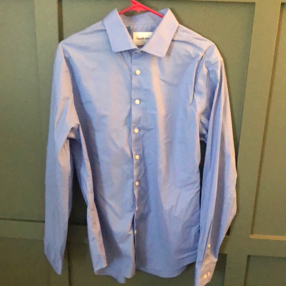 Good fellow and co light blue slim fit dress shirt